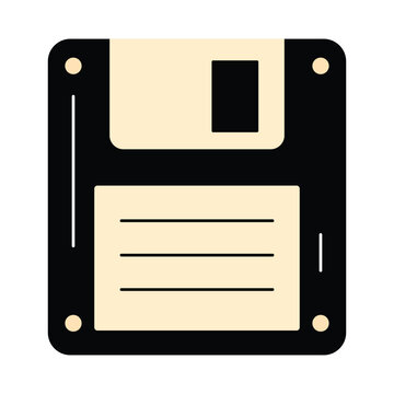 Floppy Disk Vector Illustration Retro Data Storage