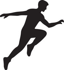 silhouette of a man running