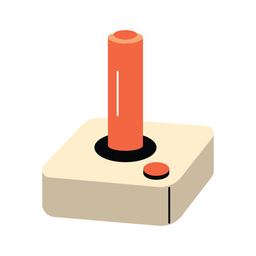 Retro Joystick Vector Illustration Classic Arcade Gaming
