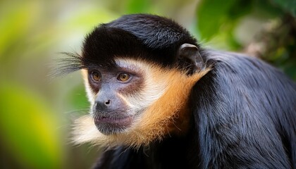 Obraz premium macaco aranha de cara branca macaco aranha de cara branca ateles marginatus primata endemico do brasil em perigo de extincao amazonia brasil