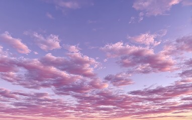 Obraz premium Ethereal cloud formations in peach and lavender pastels swirling over an abstract textured land, aglow in the gentle sunset light.