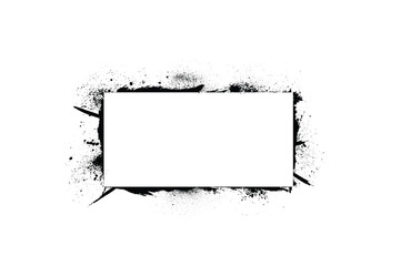 Obraz premium Black Grunge Frames and Text Boxes, Dirty Artistic Ink and Paint Brush Strokes, Vector Design Elements on White Background