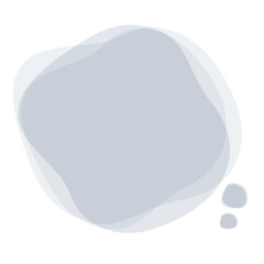 悩みや不満、悲しい気持ちを表現する吹き出し。モヤモヤした気持ちを表すフレーム。