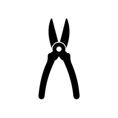 Pruning Shears Icon Vector with Flat and Clean Isolated Style