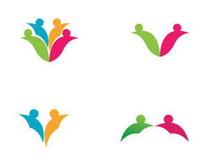 Adoption and community care Logo template vector