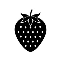 Strawberry Icon Vector with Flat and Clean Isolated Look
