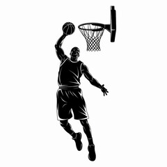 basketball dunk action