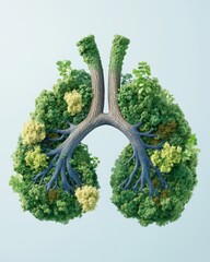 Earth's lungs aerial view of tree canopy environmental art nature conceptual installation