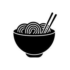 Udon Noodles Icon Vector in Flat and Clean Isolated Style