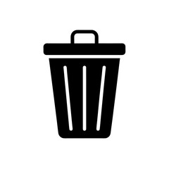 Trash Bin Icon Vector in Flat and Clean Isolated Design