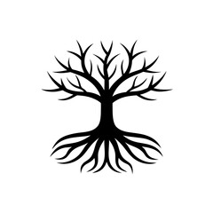 Tree Roots Icon Vector with Flat and Clean Isolated Look
