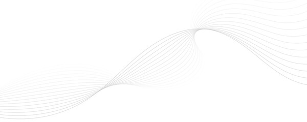Gray wave curve lines abstract background with flowing particles. Digital energy waves technology concept. Modern backdrop design for business, presentation, banner.