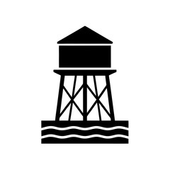 Water Reservoir Icon Vector in Flat and Clean Isolated Look