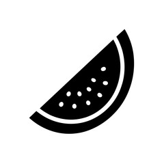 Watermelon Slice Icon Vector with Flat and Clean Isolated Style