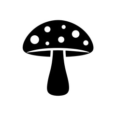 Wild Mushroom Icon Vector in Flat and Clean Isolated Style