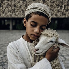 Grilled lamb prepared for Eid al-Adha celebration with traditional spices