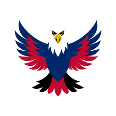 Obraz premium bald eagle with wings spread wide vector art