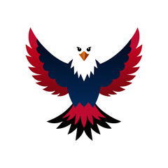 Obraz premium bald eagle with wings spread wide vector art