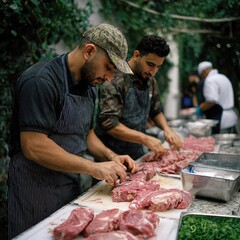 Grilled lamb prepared for Eid al-Adha celebration with traditional spices