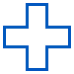 Obraz premium blue outline plus icon