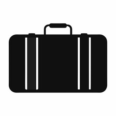 black suitcase isolated on white