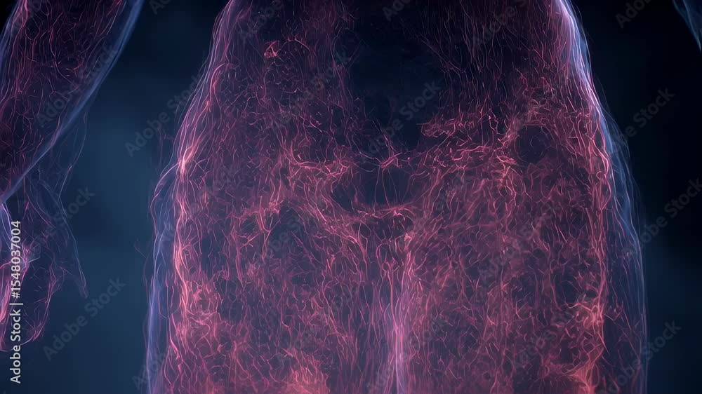 Poster luminous energy field gradually dissipating from human silhouette, visualizing ethereal transition o