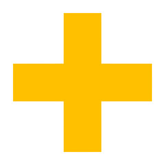 Obraz premium yellow plus icon