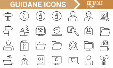 Icons for Information Systems, File Management, and Navigation