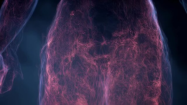 Luminous energy field gradually dissipating from human silhouette, visualizing ethereal transition of life force fading and departing from physical form