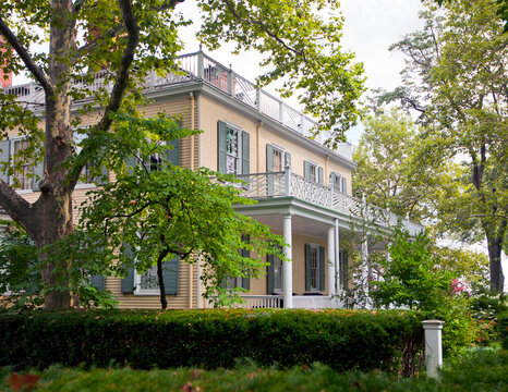 New York, USA; 5th Aug 2012: The famous Gracie Mansion in New York Manhattan and is the official home of the City of New York mayor and is on the National Register of Historic Places.