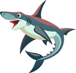 Naklejka premium cartoon Hammerhead Shark vector illustration
