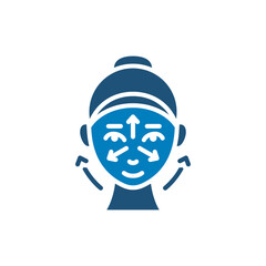 Facial cleansing procedure icon vector design in trendy style