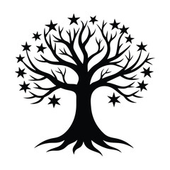 Obraz premium Enchanted tree silhouette