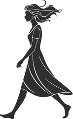 silhouette of a girl