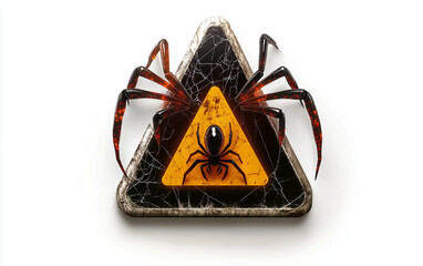 Dark web warning icon in ultra-realistic 8K resolution. Generative AI.