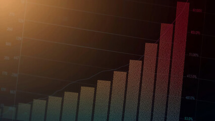 financial growth chart of stock market and exchange business.