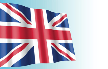 Realistic vector waving United Kingdom flag