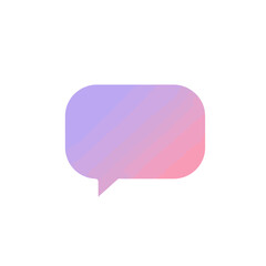 Gradient speech bubble illustration for communication and dialogue depiction