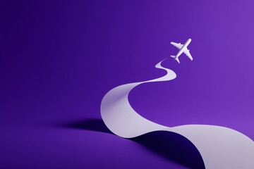 Conceptual Shot Airplane Flying Paper