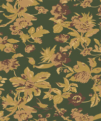 botanical floral, vector, seamless pattern , herbs and leaves ,big set, background with flowers