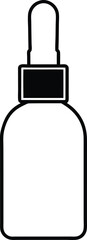 hair serum icon line art vector illustration on transparent background