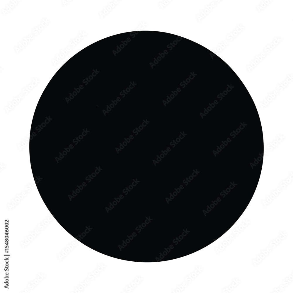 Poster black circle on white background simple abstract image graphic design element vector