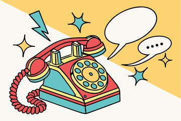 --pop-art-vector-of-a-retro-phone-with-speech-bubb