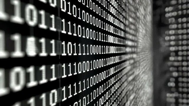 Digital Binary Code Background for Technology Concept