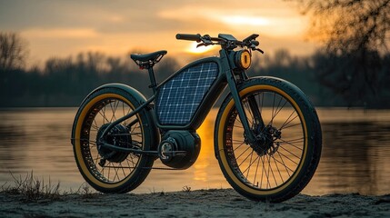 Electric bike with solar charging panels 