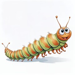 illustration of a caterpillar on a white background