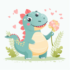 Fototapeta premium “Cute Dinosaurs”