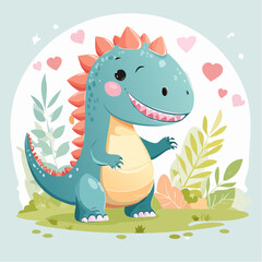 Naklejka premium “Cute Dinosaurs”