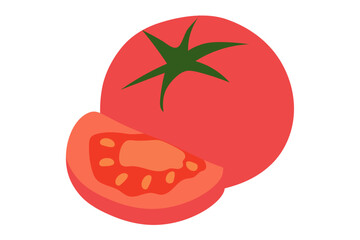 Red tomato: whole, sliced, in pieces