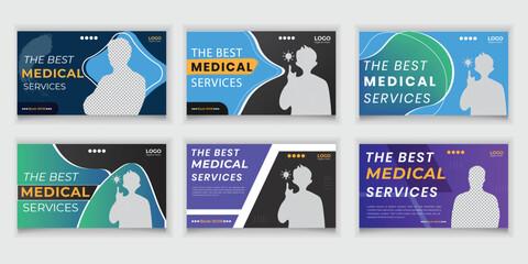 Bundle Medical YouTube Thumbnail Design Templates